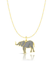 Enamel Elephant Pendant