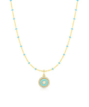 Round Halo Enamel Charm