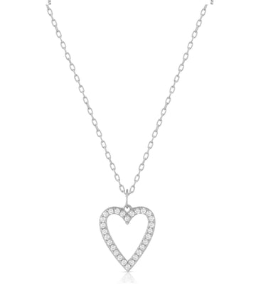 Zirconia Heart Charm