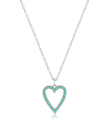 Green Onyx Heart Charm
