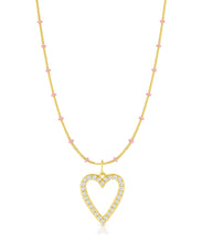 Zirconia Heart Charm