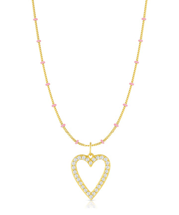 Zirconia Heart Charm