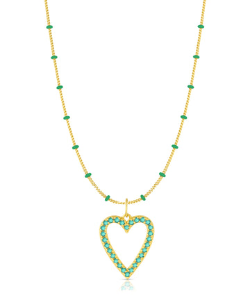 Stoned Heart Charm