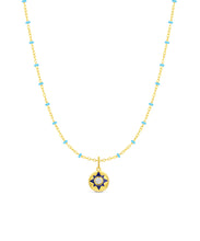 Small Orb Enamel Star Pendant