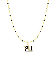 Black & Gold Initial Pendant