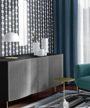 Pearl Stripes on Charcoal Wallpaper