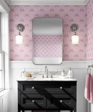 Pearl Lattice with Bows Wallpaper