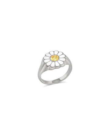 Yellow Zirconia Daisy Ring