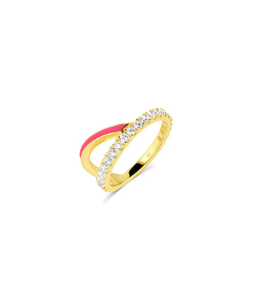Diagonal Enamel Stripe Band