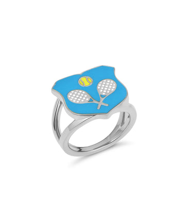 Tennis Crest Ring