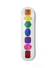 Rainbow Gemstone Skateboard Art