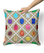 Pearl Lattice with Gemstones Pillow