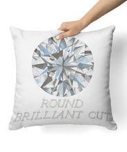 Round Brilliant Cut Diamond Pillow