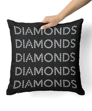 Diamonds on Black Pillow