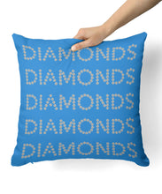 Diamonds on Blue Pillow