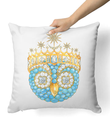 Turquoise Owl Pillow