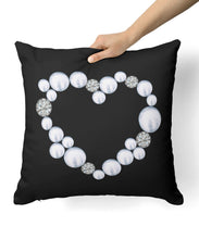 Bubble Pearl & Diamond Heart Pillow