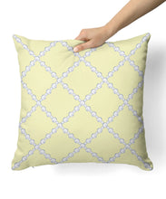 Butter Yellow Pearl Lattice Pillow
