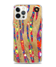 Tiger Phone Case with Opal & Gold Leaf