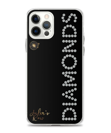 Diamonds on Black Background Phone Case