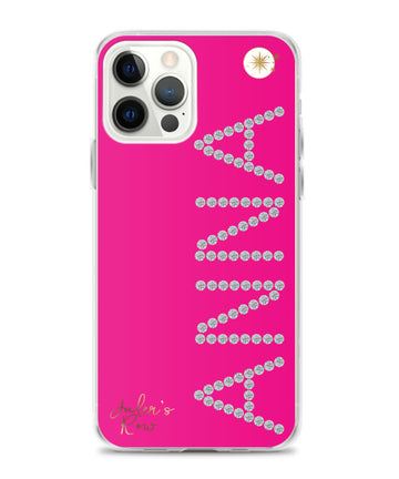 Pink Diamond Name Phone Case