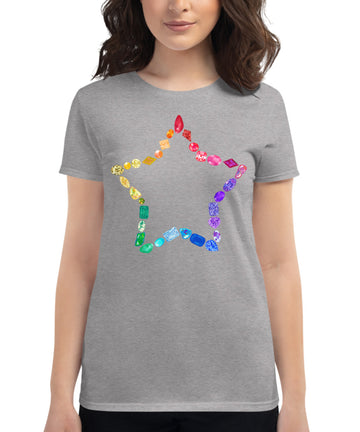 Rainbow Gemstone Star Tee
