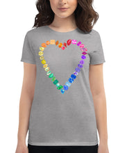 Rainbow Gemstone Heart Tee