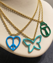 Enameled Scarab Necklace