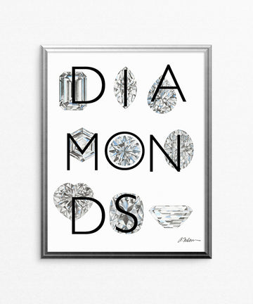 Diamond Series I Watercolor Rendering printed on Paper