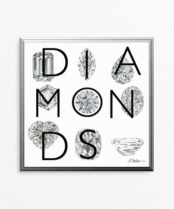 Diamond Series I Watercolor Rendering printed on Paper