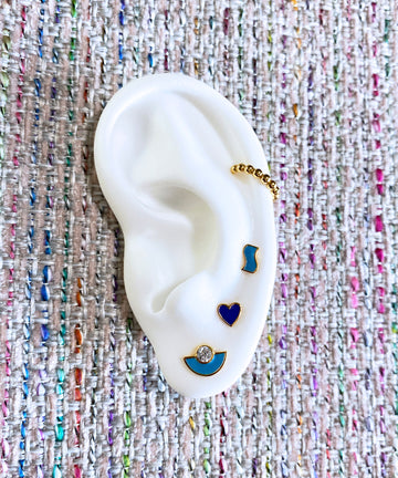 Small Enamel Ric Rac Studs