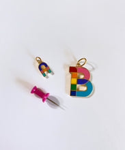 Small Enamel Initial Charms, A-N