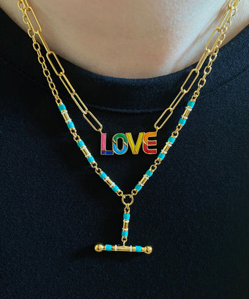 LOVE Enamel Necklace