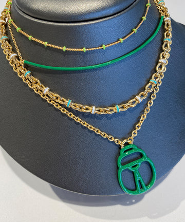 Enameled Scarab Necklace