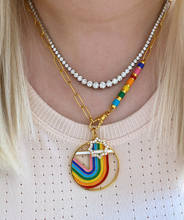 Rainbow Disc Charm
