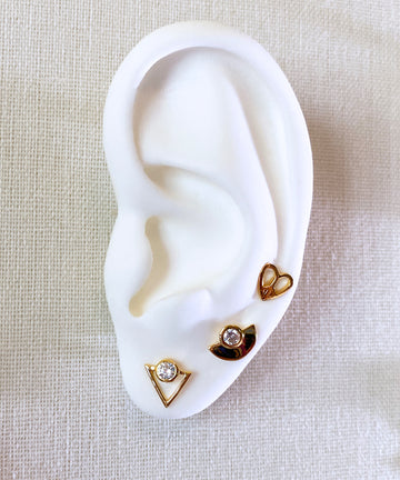 Peace Heart Stud