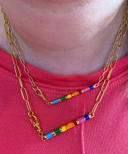 Small Enamel Barrel Chain with Swivel Clasp