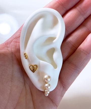 Triple Beaded Stud