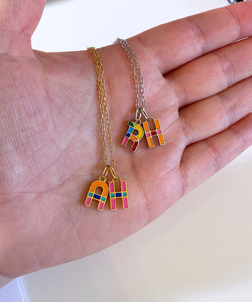 Small Enamel Initial Charms, A-N