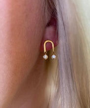 White Zirconia Drop Earrings