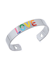 Rainbow LOVE Cuff Bracelet