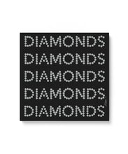 Diamond Series II on Black Watercolor Rendering printed on Canvas