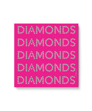 Diamond Series II on Pink Watercolor Rendering printed on Canvas
