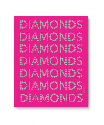Diamond Series II on Pink Watercolor Rendering printed on Canvas