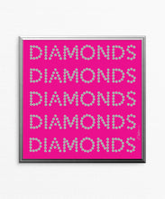 Diamond Series II on Pink Watercolor Rendering printed on Paper
