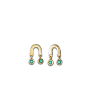 Green Onyx Drop Studs
