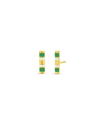 Half Round Enamel Bar Stud
