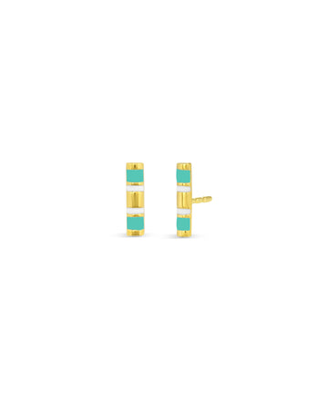 Half Round Enamel Bar Stud