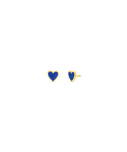 Small Enamel Heart Stud