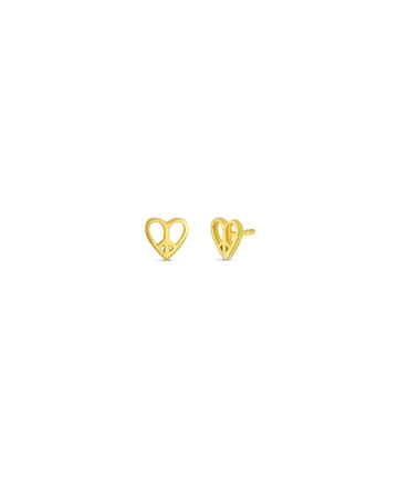 Peace Heart Stud